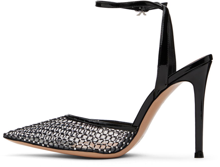 Crystal Mesh Pointed Heels