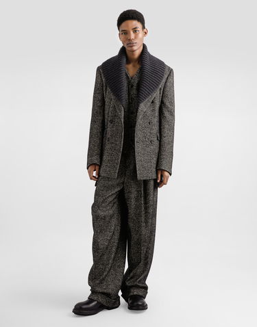 Bunda Dolce & Gabbana Dolce & Gabbana Double-Breasted Chevron Wool Jacket Čierna | G2VT6TFCBAJS8030, 1