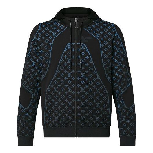 Mikina Louis Vuitton 2054 Logo Zip-Up Hoodie Čierna | 1A9GNB