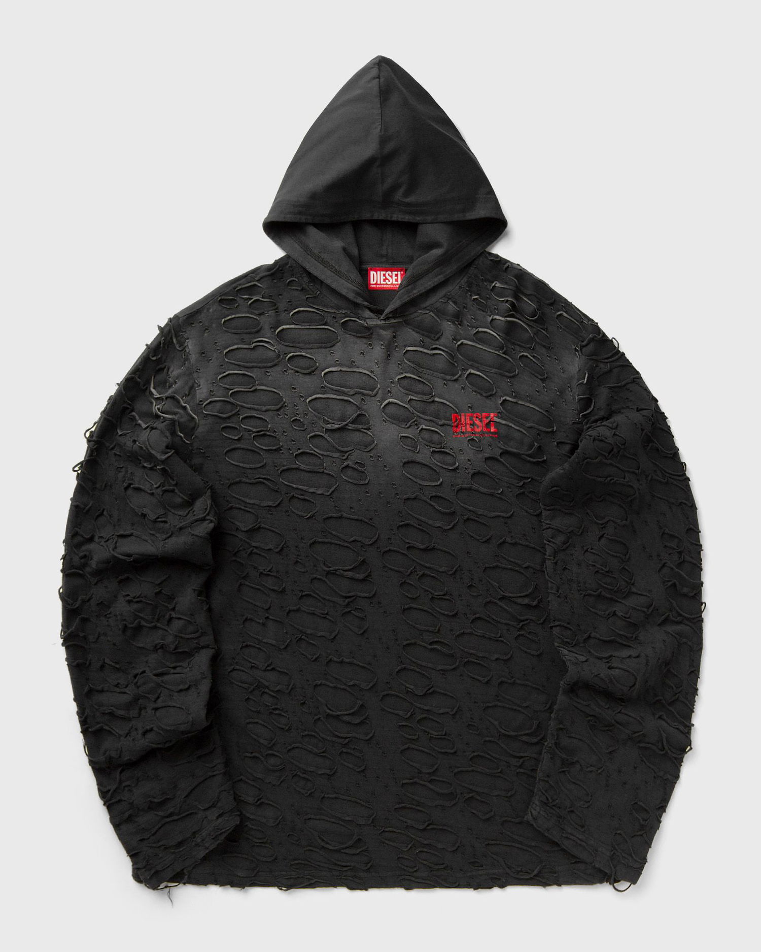 Mikina Diesel Diesel T-CRANE-LS-HOOD Distressed Hoodie XL Čierna | A16173-0SLBS-9XX, 0