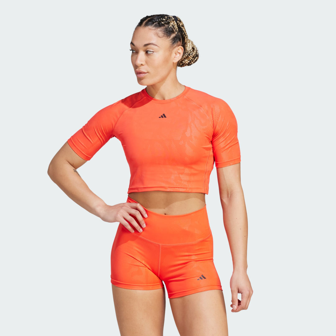 Crop Top adidas Originals Power Crop Top Oranžová | IN6207, 1