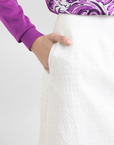 Sukňa Dolce & Gabbana Dolce & Gabbana Stretch Mat Mini Skirt Biela | F4C7ETFU9AUW0001, 3