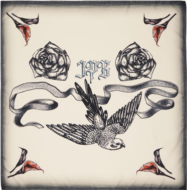 Šál Jean Paul Gaultier Jean Paul Gaultier 'The Tattoo Bird' Silk Scarf Béžová | 25/34-U-EC056-C593-030030, 0