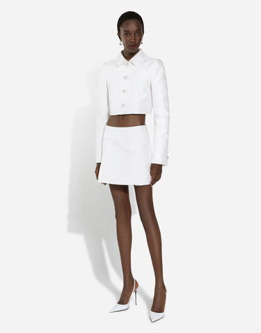 Sukňa Dolce & Gabbana Quilted Jacquard Miniskirt Biela | F4CEATHJMOWW0001, 1