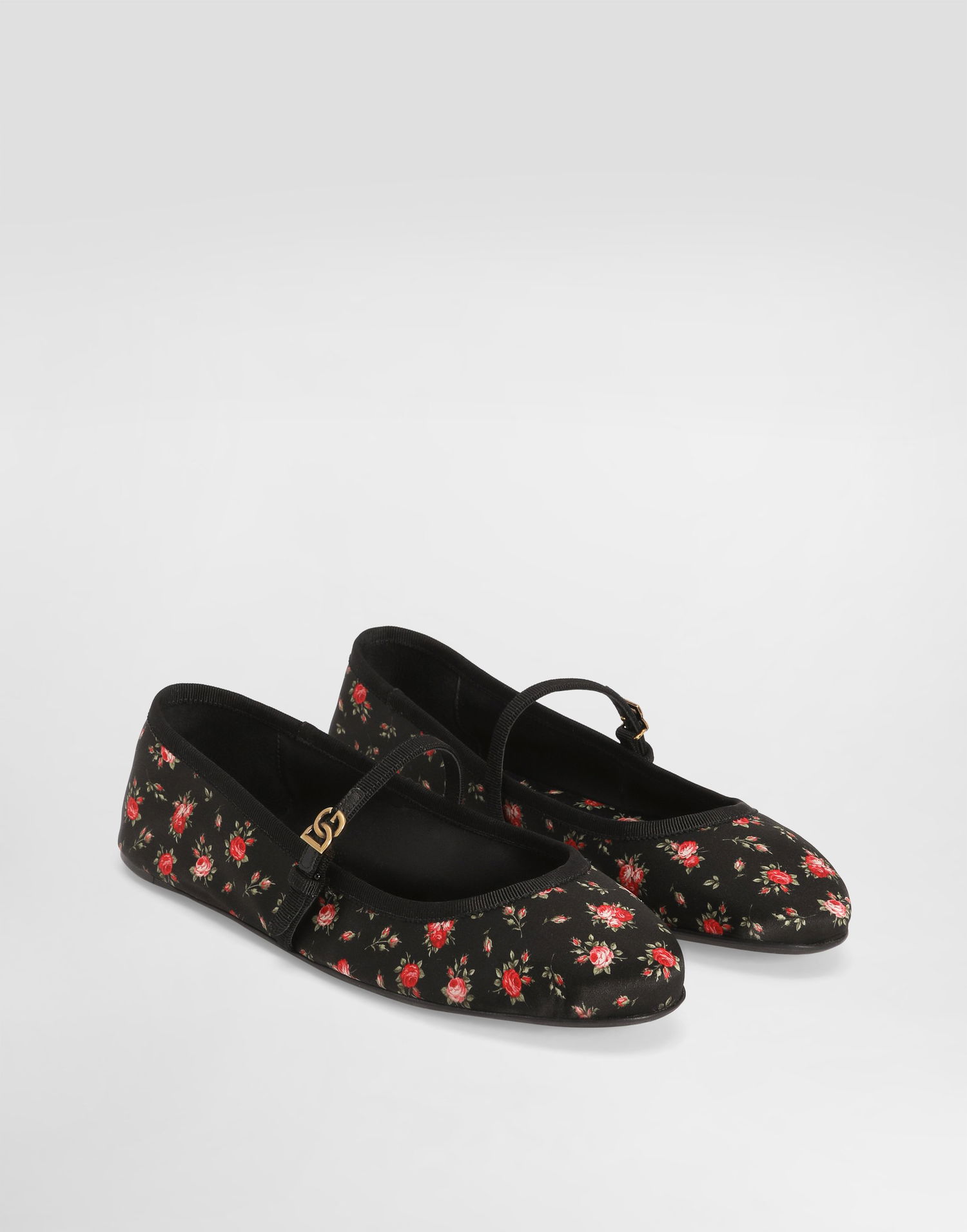 Tenisky a topánky Dolce & Gabbana Satin Ballet Flats With Little Roses Print Rôznofarebný | CB0284AX256HN5XJ, 1