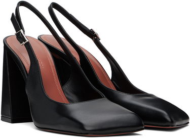 Tenisky a topánky Amina Muaddi Amina Muaddi Sling Heels Čierna | CHARLOTTE SLING BLOCK NAPPA, 3