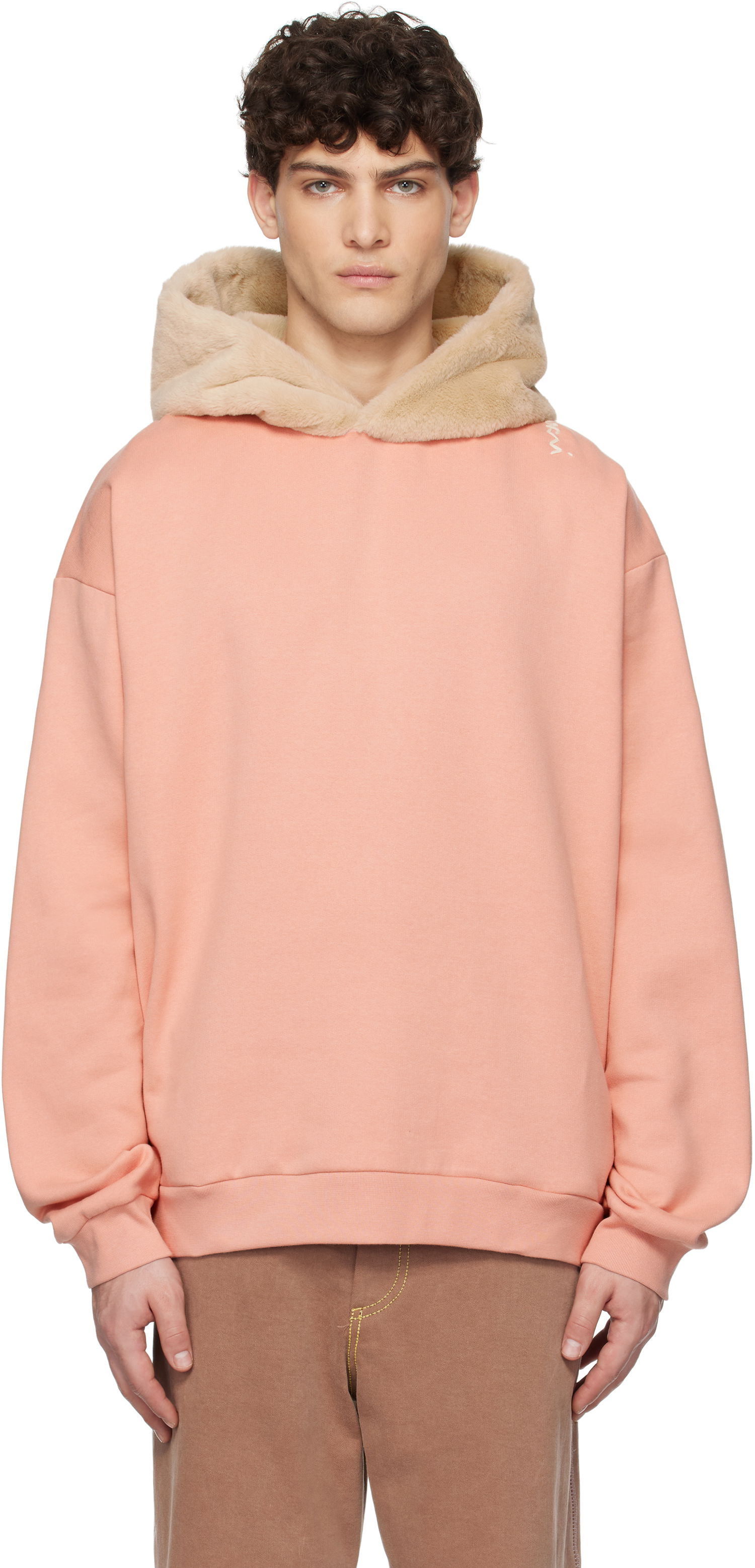 Mikina Marni Marni Brushed Organic Cotton Hoodie Ružová | FUMU0067SQ UTC269, 0