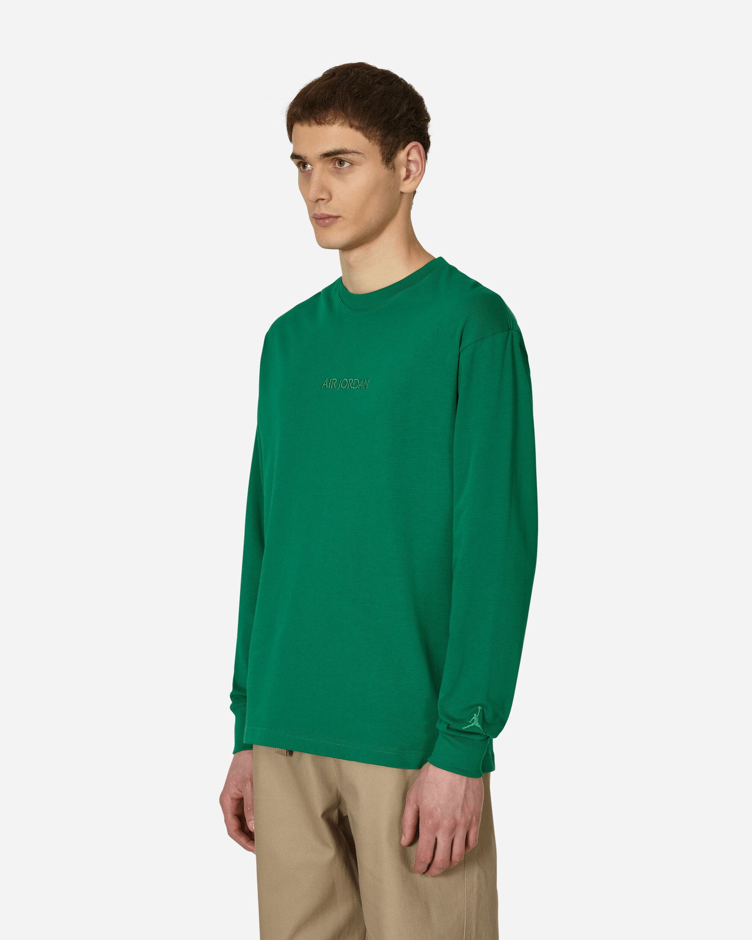 Tričko Jordan Wordmark Longsleeve T-Shirt Zelené | FJ0702-302, 1