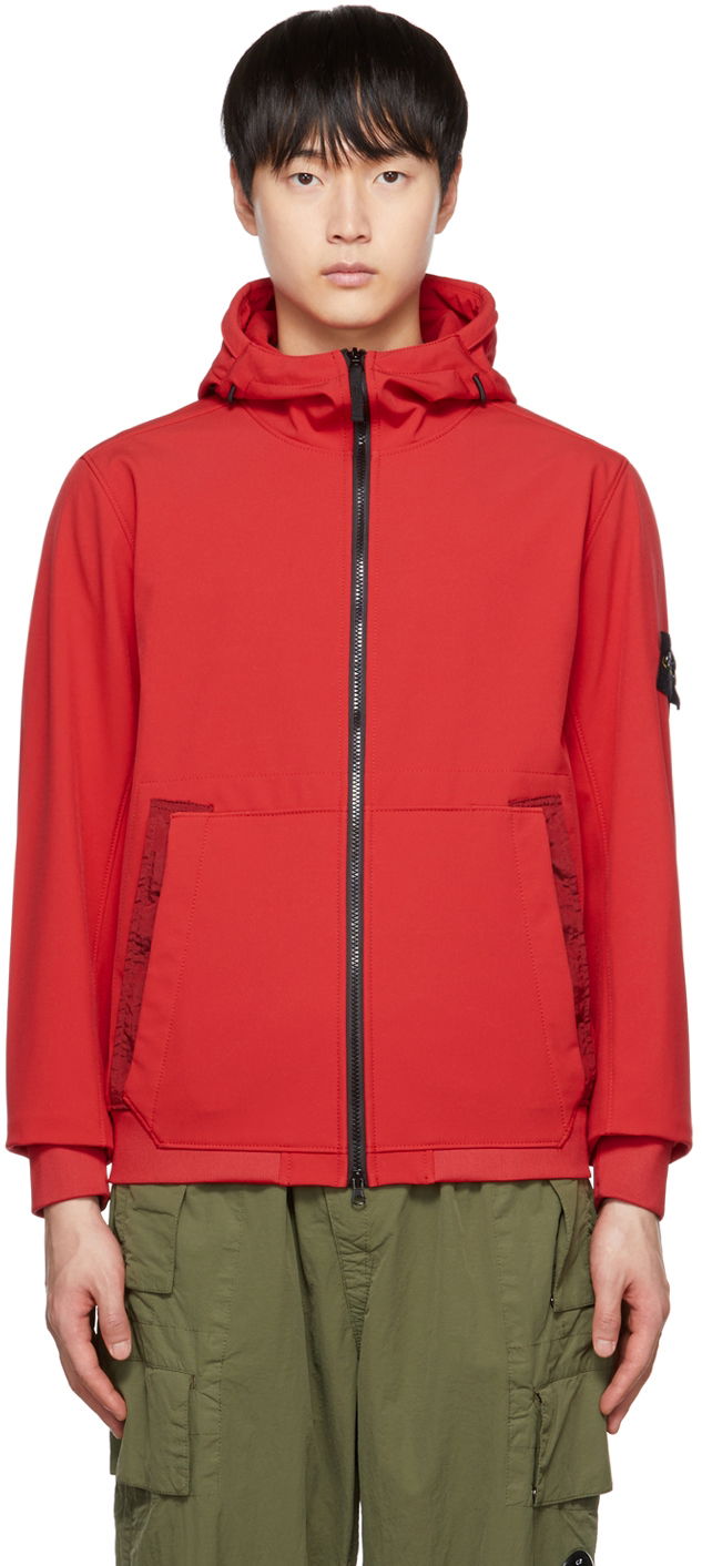 Vetrovka Stone Island Patch Jacket Červená | 7715Q0122, 0