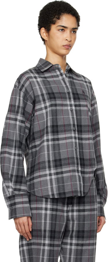 Košeľa The Attico Attico Eliza Plaid Flannel Shirt Šedá | 250WCH00014 CCC050AA, 1