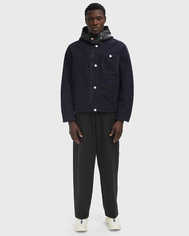 Bunda Stone Island Fleece Jacket with Neoprene Hood Navy | K2S15Q100021S0X22.V002A, 1