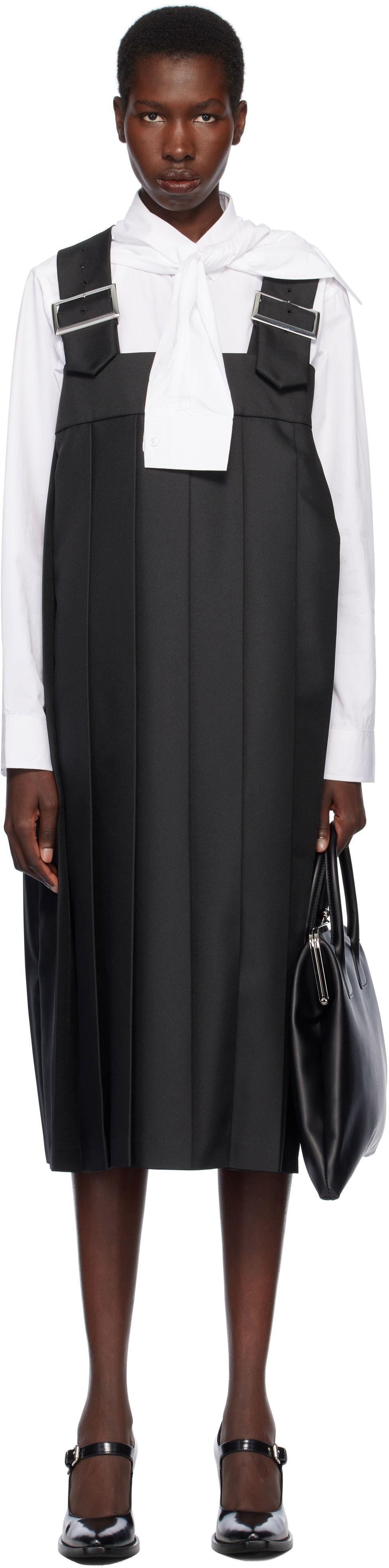 Šaty Comme des Garçons Comme des Garçons Gabardine Midi Dress Čierna | RO-A005-051-1, 0
