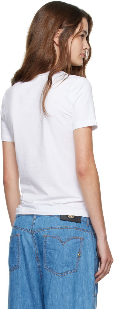 Tričko Versace Versace Jeans Couture Jersey Stretch T-Shirt Biela | E79HAHT01_ECJ03T, 2