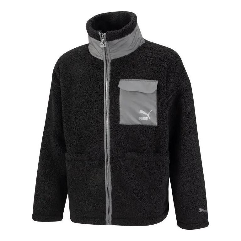 Sveter Puma Patch Pocket Sherpa Jacket Čierna | 539570-01