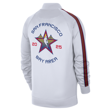 Bomber bunda Jordan NBA 2025 All-Star Weekend Showtime Full-Zip Jacket Biela | HF5808-100, 2