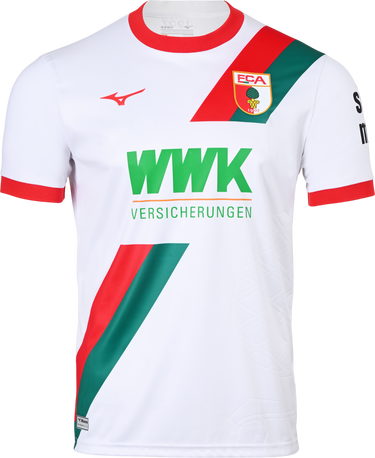 Dres Mizuno FC Augsburg Home Jersey 2025/26 Biela | p2gacx10-01, 1
