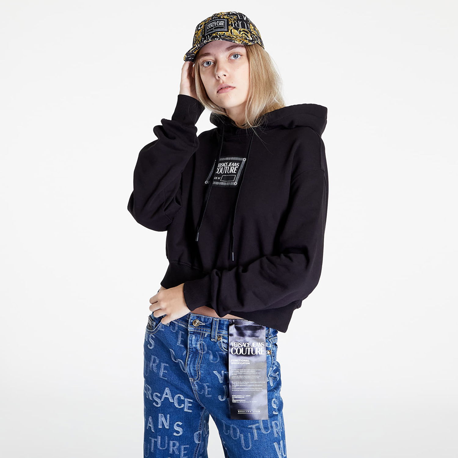 Mikina Versace Piece Label Sweatshirt Čierna | 73HAIT03CF01O899, 0