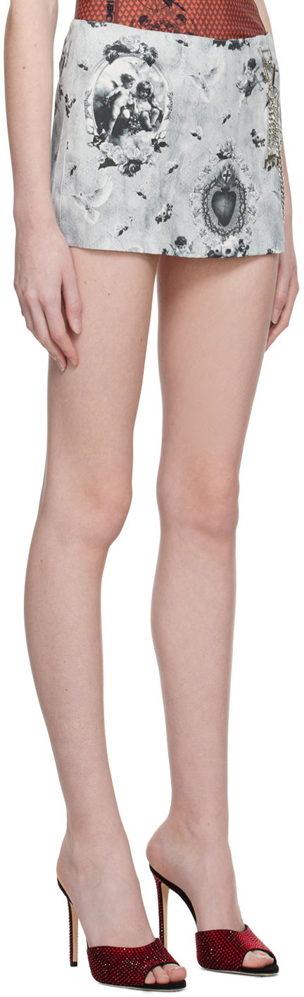 Sukňa Miaou Miaou Binx Printed Miniskirt Šedá | 4021SCPAR, 1