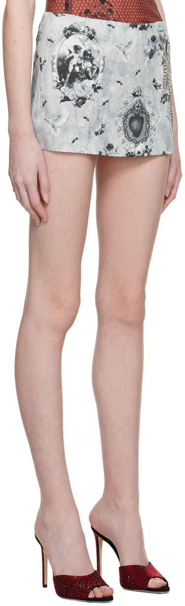 Sukňa Miaou Miaou Binx Printed Miniskirt Šedá | 4021SCPAR, 1