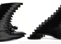 Frontal Tassels Detail Ankle Boot Black