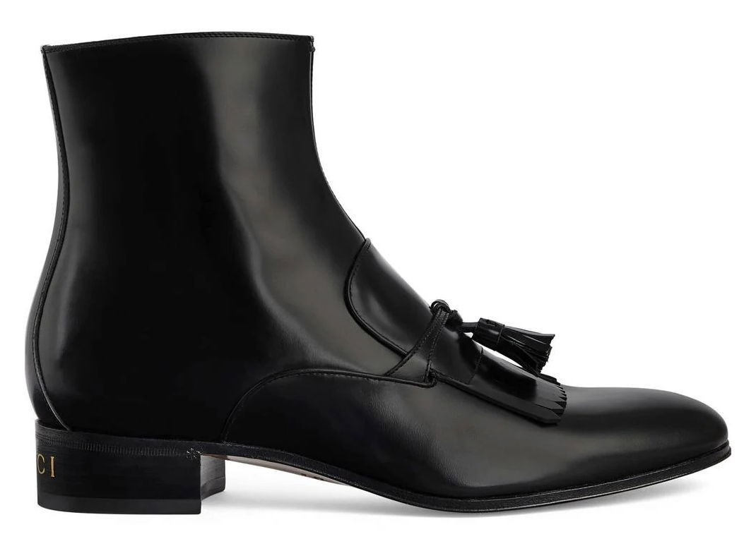 Tenisky a topánky Gucci Frontal Tassels Detail Ankle Boot Black Čierna | 714688 DS8S0 1000, 0