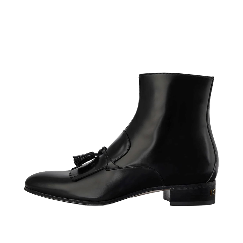 Tenisky a topánky Gucci Frontal Tassels Detail Ankle Boot Black Čierna | 714688 DS8S0 1000