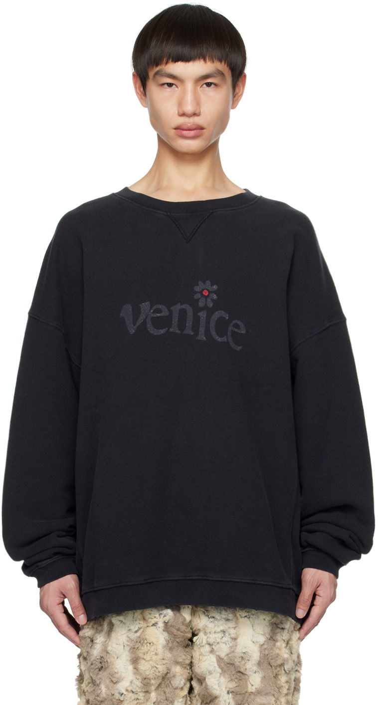Mikina ERL 'Venice' Print Sweatshirt Čierna | ERL06T037, 0