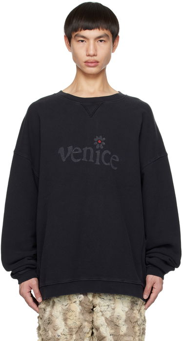 Mikina ERL 'Venice' Print Sweatshirt Čierna | ERL06T037, 0