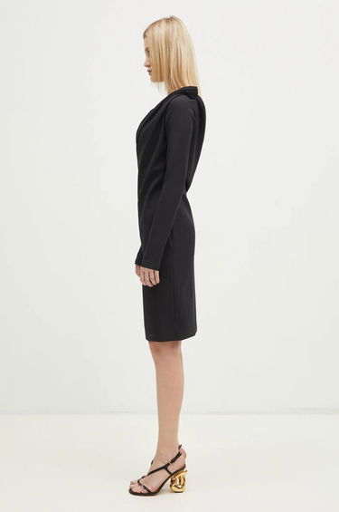Šaty JW Anderson JW Anderson Shoulder Drape V-Neck Mini Dress Čierna | DR0446.PG1573.999, 1