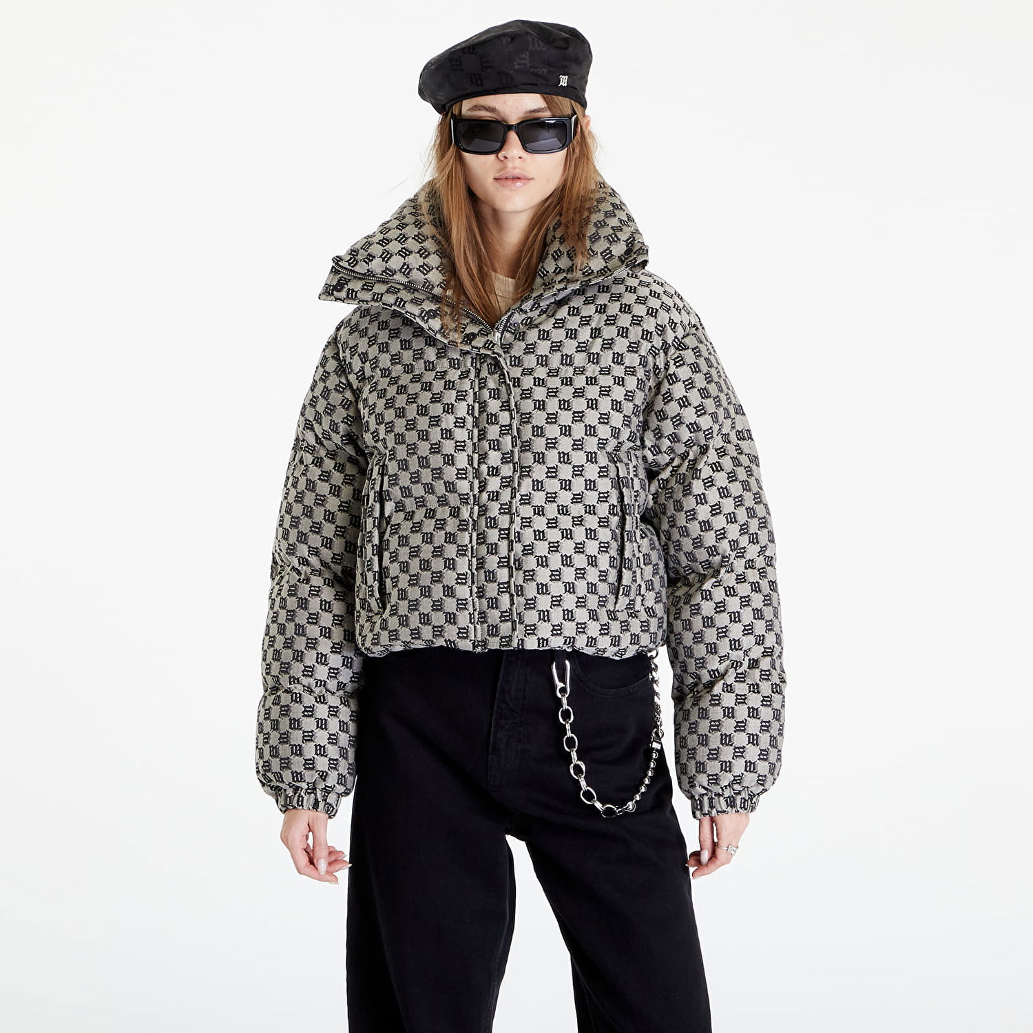 Prešívaná bunda MISBHV Monogram Jacquard Canvas Puffer Šedá | 3121W415, 0