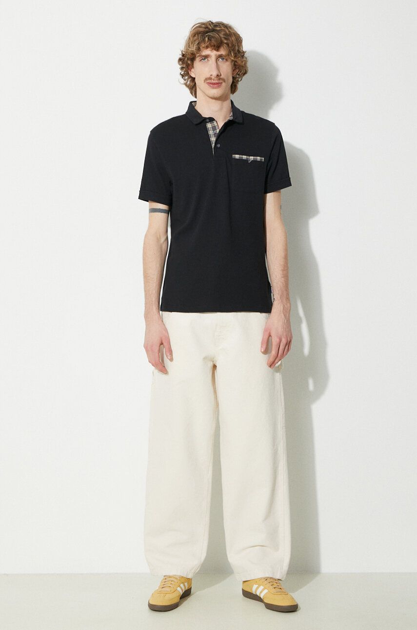 Polo tričko Barbour Polo Shirt Short Sleeve Čierna | MML1071, 1