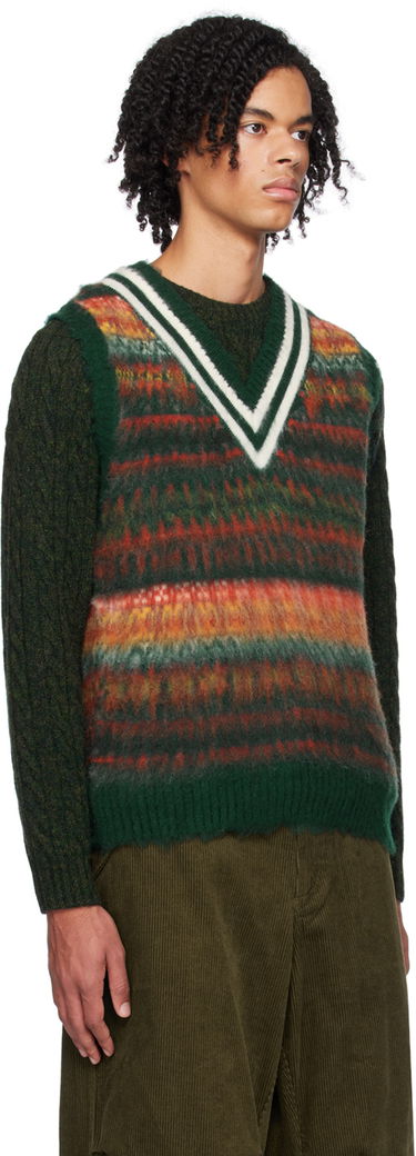 Vesta BEAMS BEAMS PLUS Edition Knit Vest Zelené | 38050035148, 1