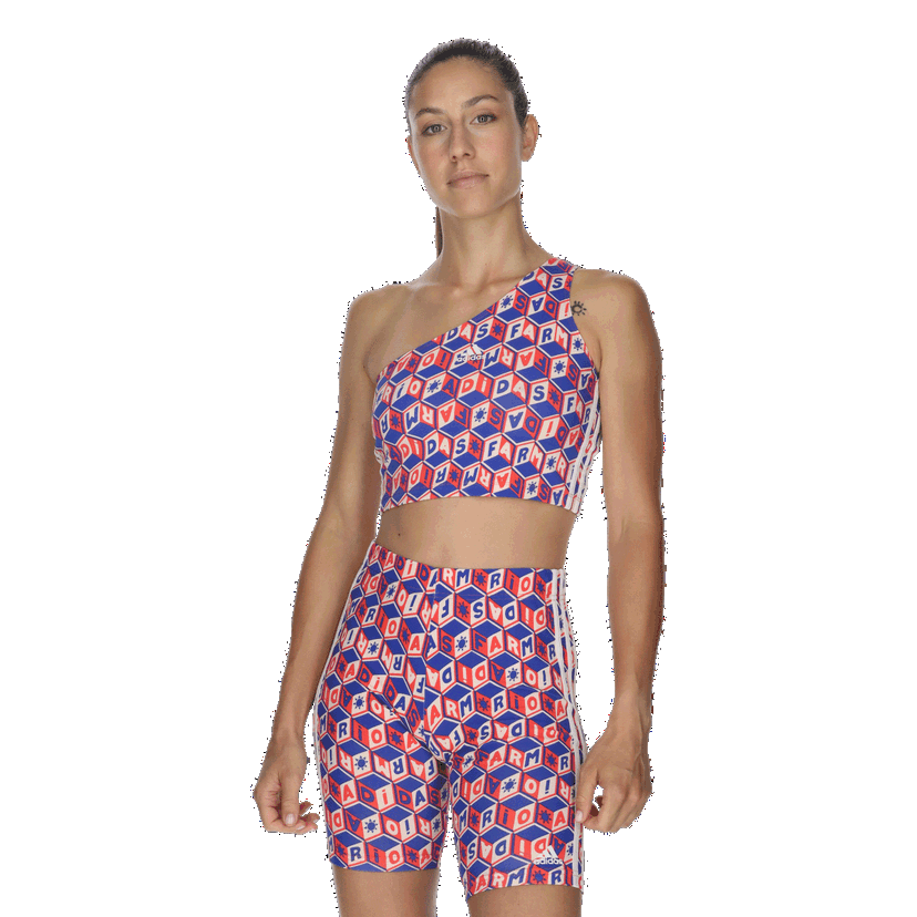 Súprava adidas Originals Farm Rio One-Shoulder Crop Top and Cycling Shorts Set Rôznofarebný | IQ4504