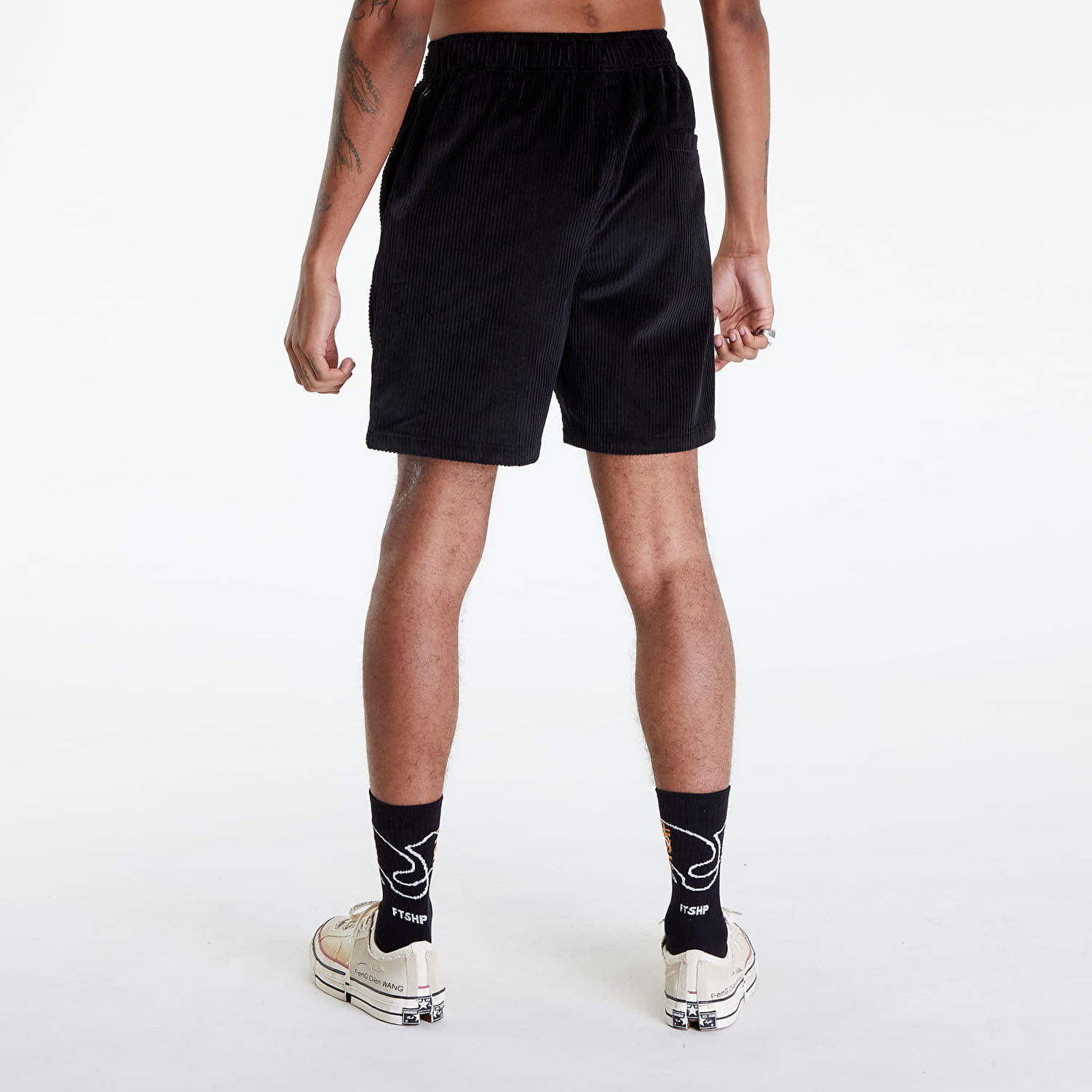 Šortky Pleasures Flip Corduroy Shorts Čierna | P24SP020 BLACK, 1