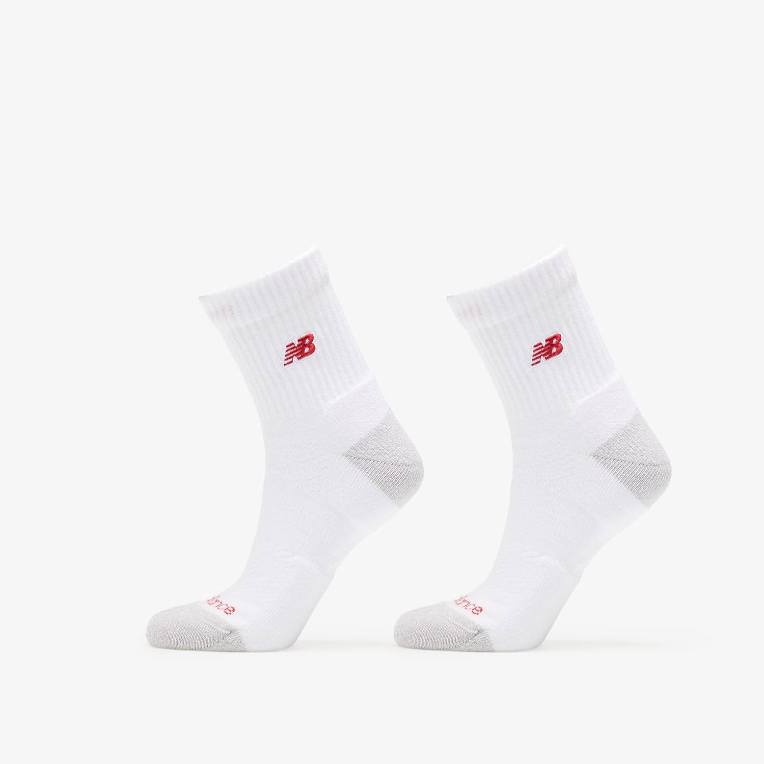 Spodná bielizeň a ponožky New Balance Active Premium Crew Quarter Socks 2-Pack Biela | LAS25304WT, 0