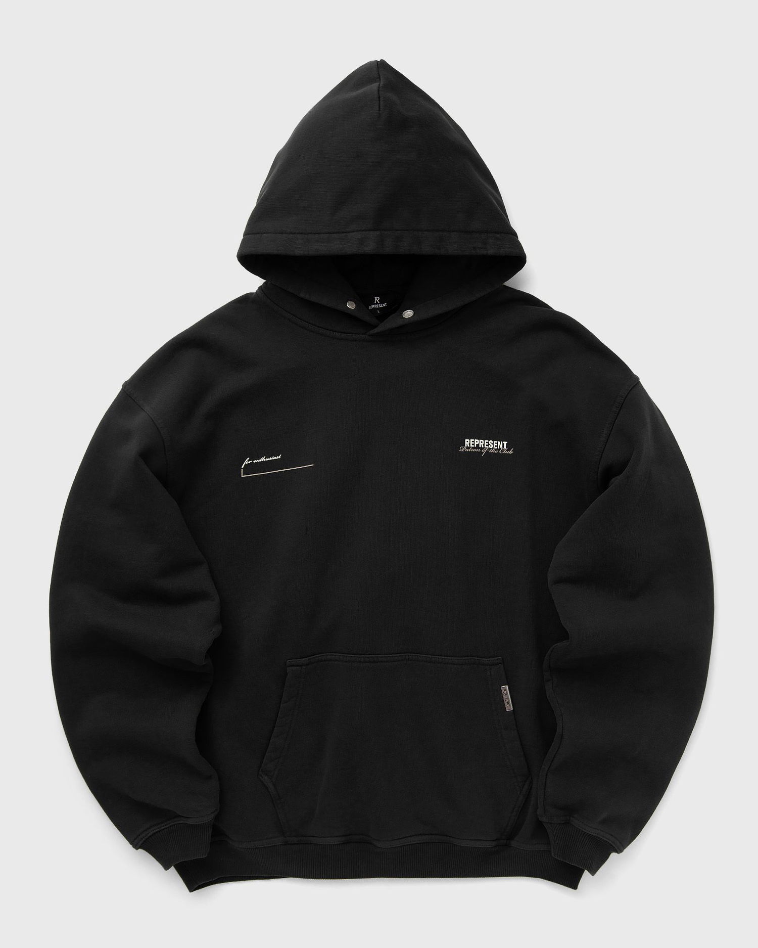 Mikina Represent Clo Represent PATRON OF THE CLUB HOODIE Čierna | MLM4270-001, 0