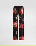 Rose Bouquet-print Vanity Twill Trousers Collection