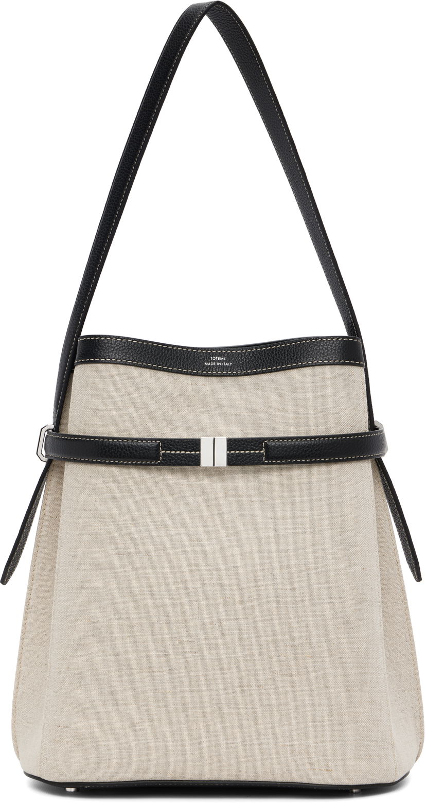 Kabelka TOTEME TOTEME Belted Canvas Bucket Bag Čierna | 244-WAL0048-FB0234