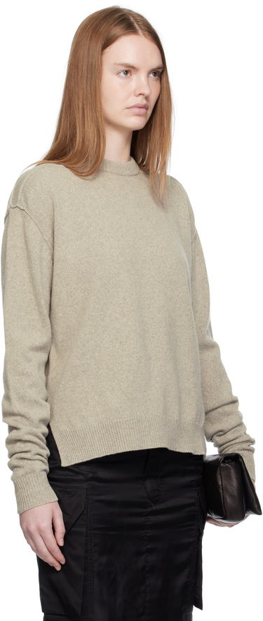 Sveter Rick Owens Rick Owens Concordians Round Neck Sweater Béžová | RP02E4679 WSBR, 1