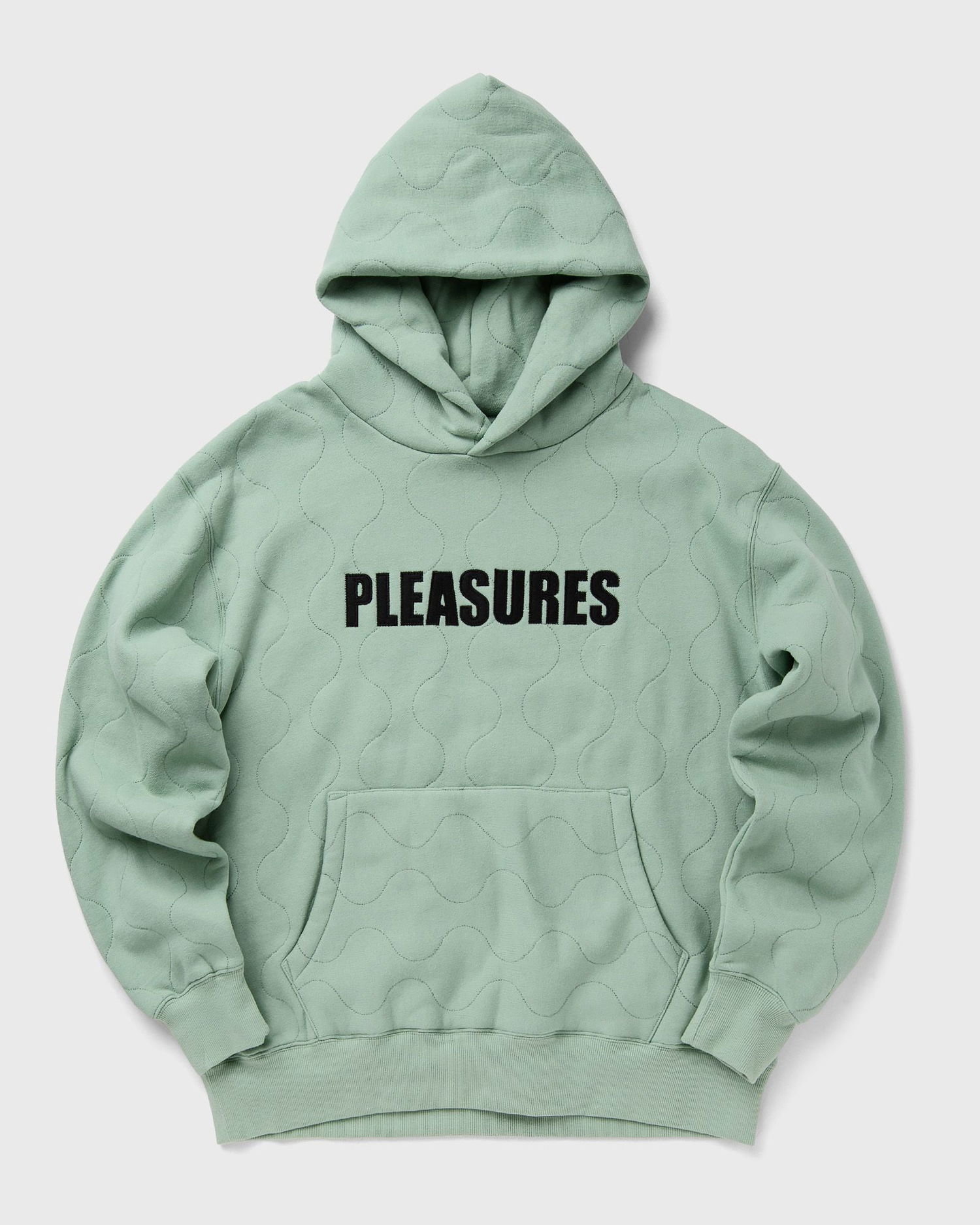 Mikina Pleasures Pleasures Wave Quilted Hoodie Zelené | P24W007-MATCHA, 0