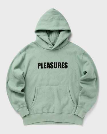 Mikina Pleasures Pleasures Wave Quilted Hoodie Zelené | P24W007-MATCHA, 0