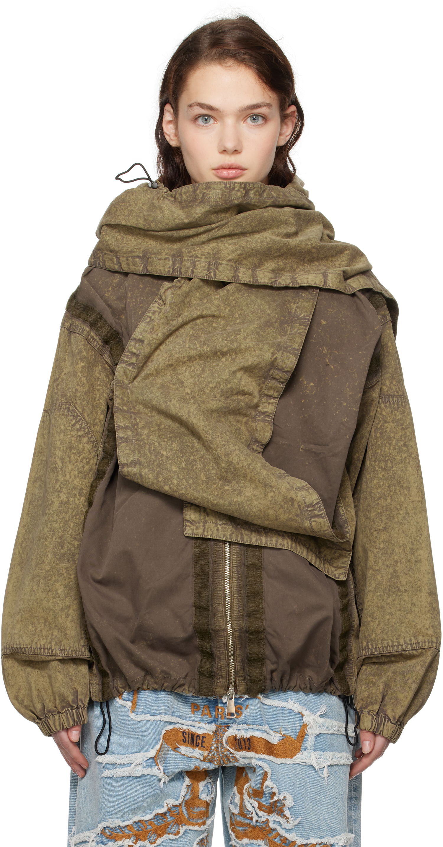 Bunda Y/PROJECT Velcro Cargo Zelené | 203JA010, 0