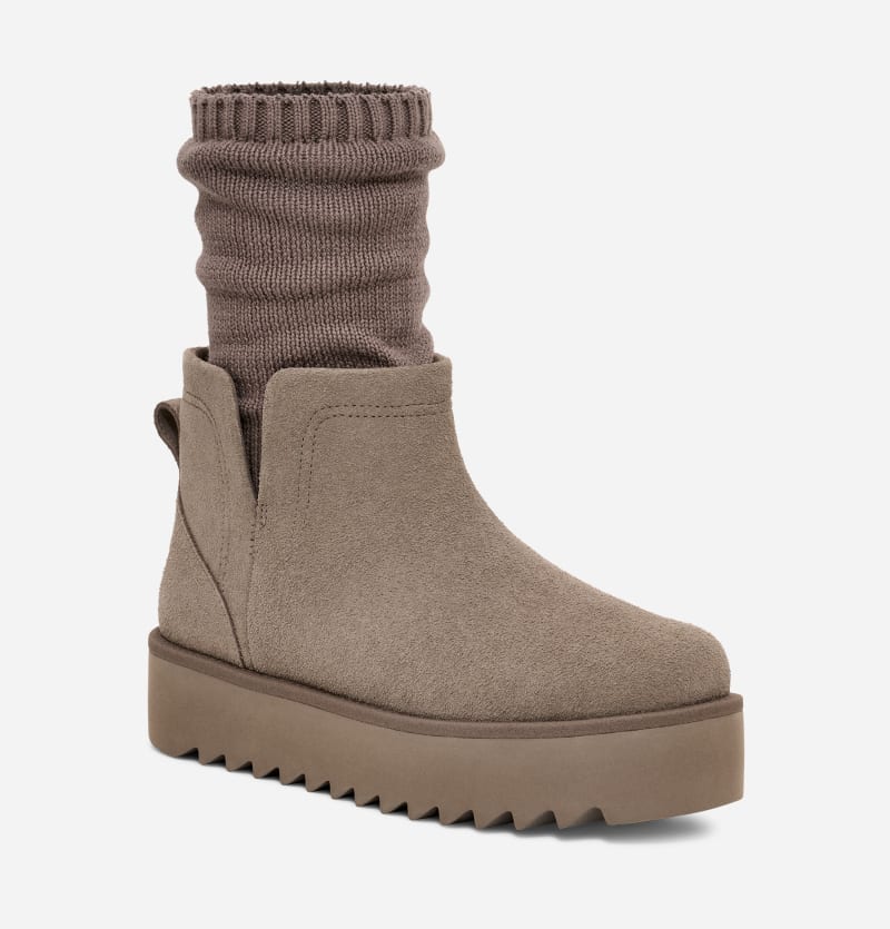 Tenisky a topánky UGG Classic Ultra Mini Sock'd Plateau Boot Šedá | 1170712-SKP, 1