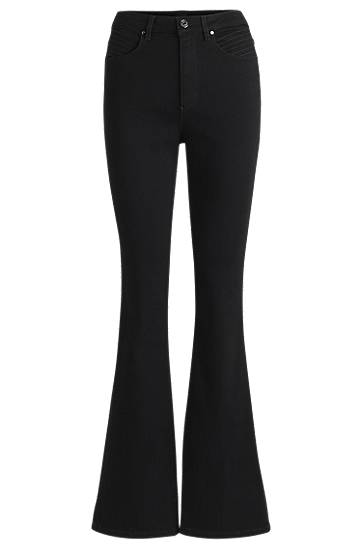 Džínsy BOSS Boot-Cut Stretch Denim Jeans Čierna | 50529971