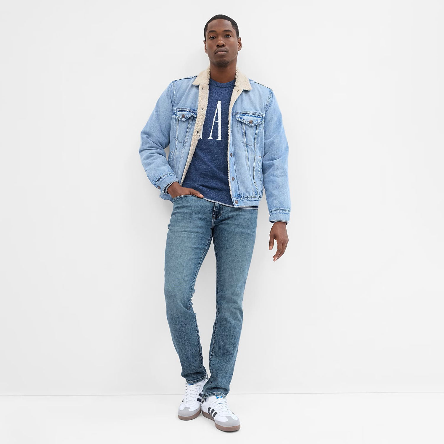 Nohavice GAP Denim Pants Skinny Medium Wash Modrá | 747180-00, 0
