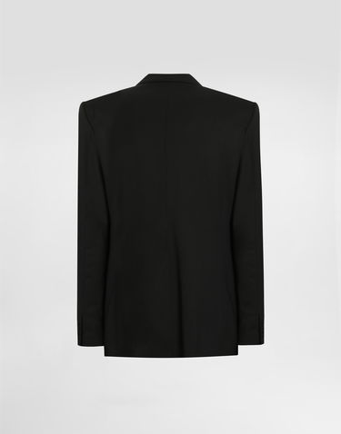 Bunda Dolce & Gabbana Sicilia Single-breasted Wool Jacket Čierna | G2PQ4TFUBGCN0000, 1