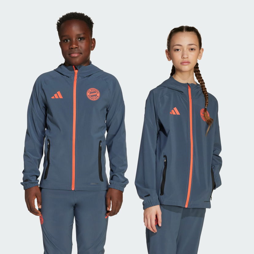 Bunda adidas Performance FC Bayern Tiro 25 Competition Vis Tech Travel Kids' Jacket Šedá | JV5345