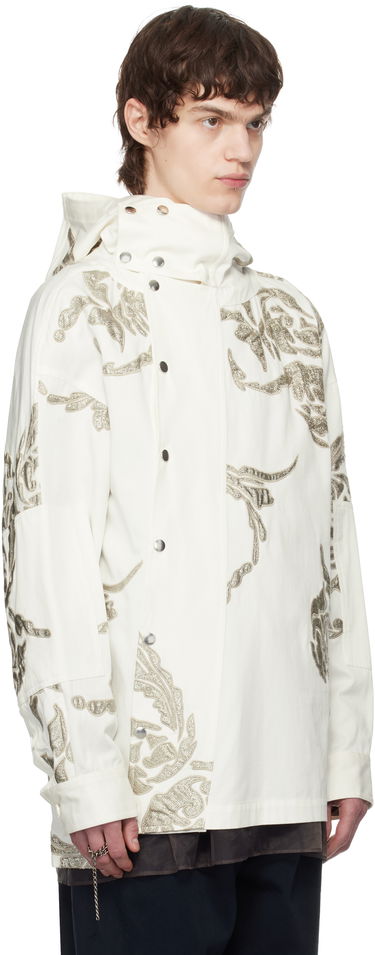 Vetrovka Dries Van Noten Dries Van Noten Embroidered Patches Jacket Biela | 251-020753-1473, 1