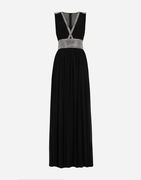 Dolce & Gabbana Long Chiffon Dress with Rhinestone Detailing