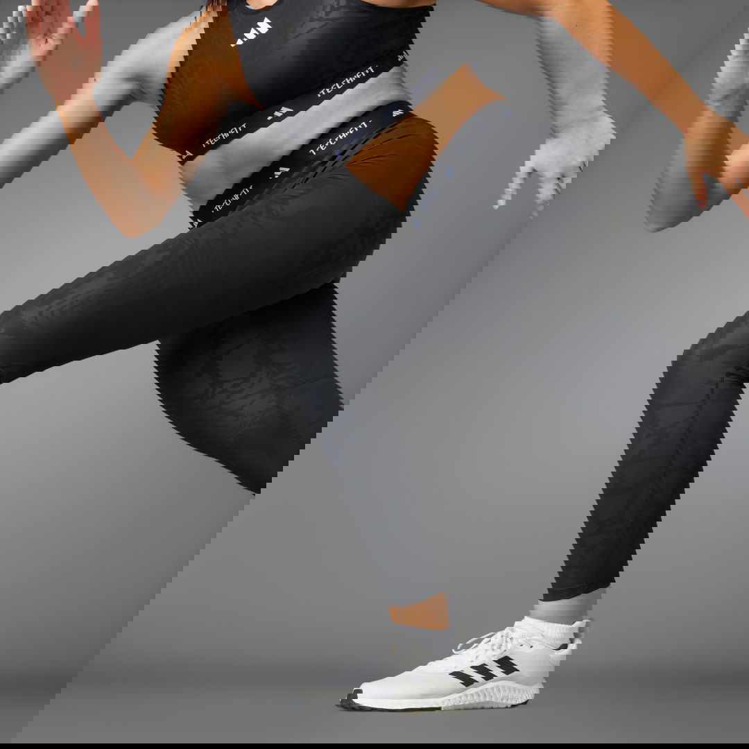 Legíny adidas Performance Techfit Printed 7/8 Leggings Čierna | JE3644, 0